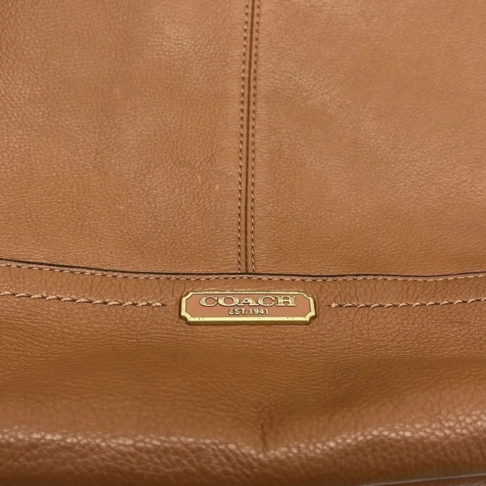 Coach Tan Park Leather Hobo Satchel Crossbody Large Bag BLEMISH